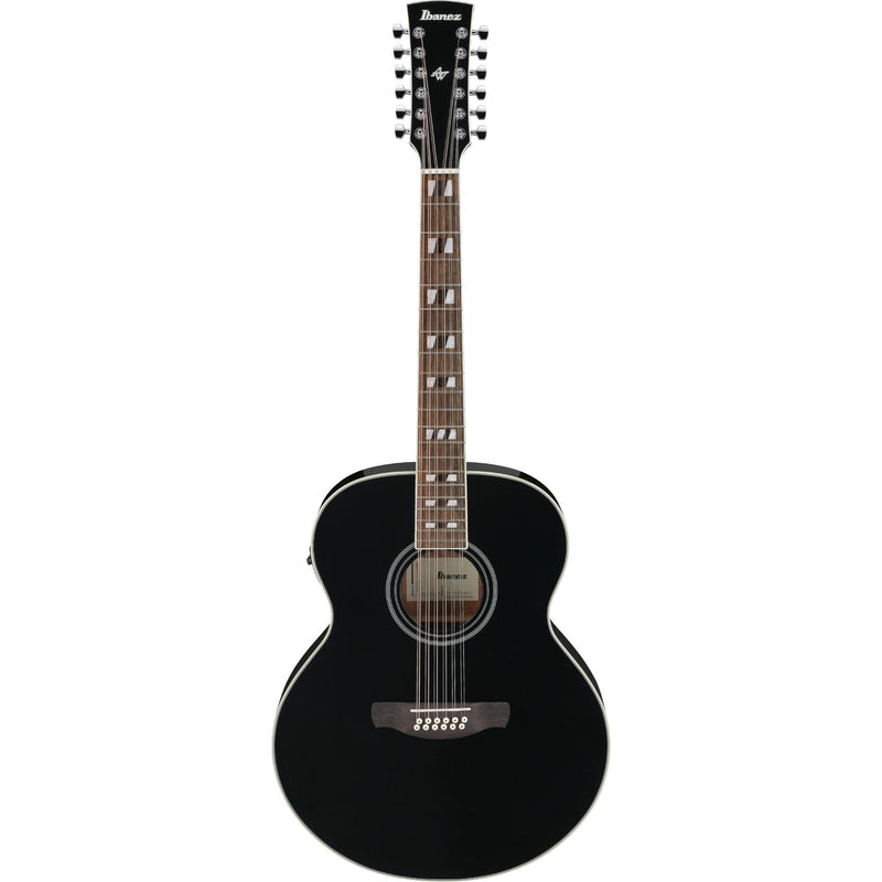 Ibanez AJ7012M1E Artwood Jumbo 12-String Acoustic-Electric Guitar - Black