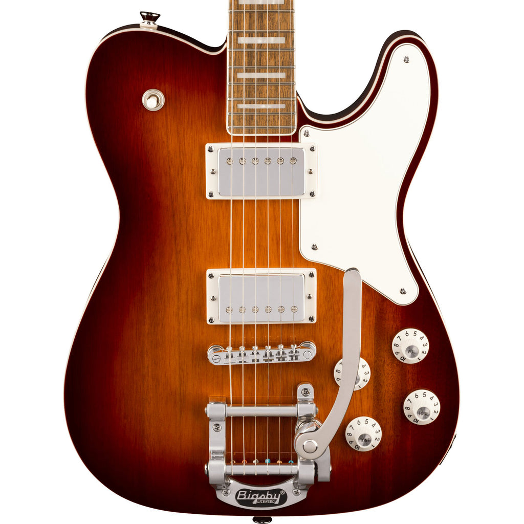 Squier Paranormal Troublemaker Telecaster Deluxe Electric Guitar with Bigsby - Honey Sunburst