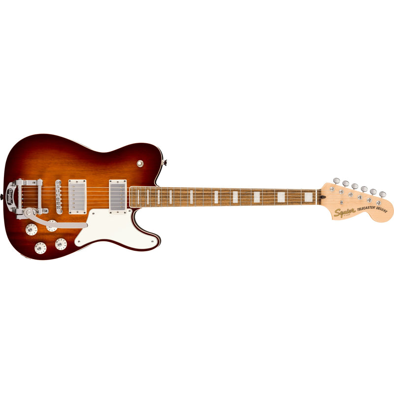 Squier Paranormal Troublemaker Telecaster Deluxe Electric Guitar with Bigsby - Honey Sunburst