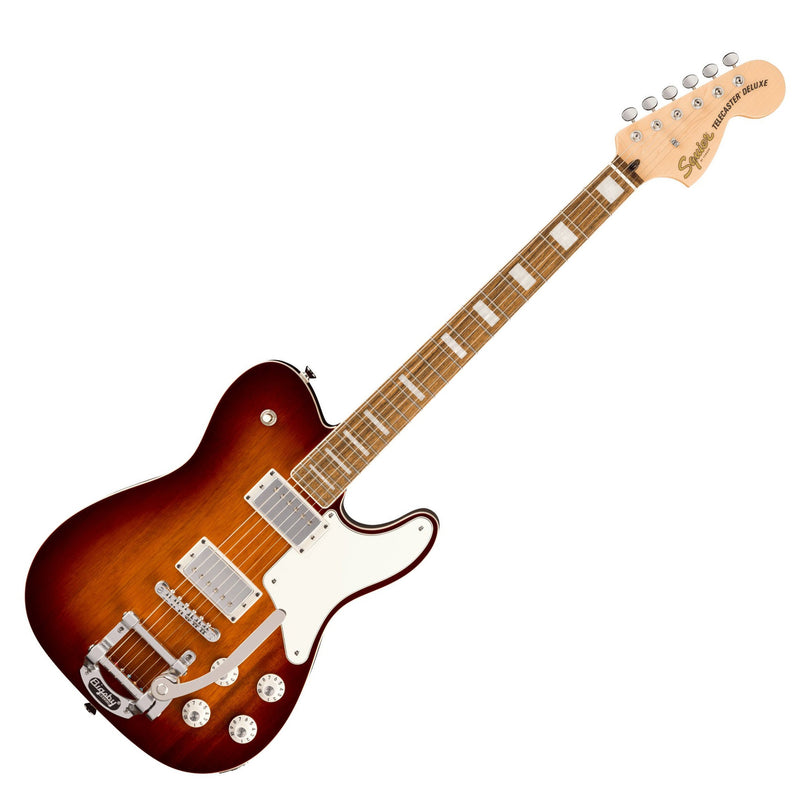 Squier Paranormal Troublemaker Telecaster Deluxe Electric Guitar with Bigsby - Honey Sunburst