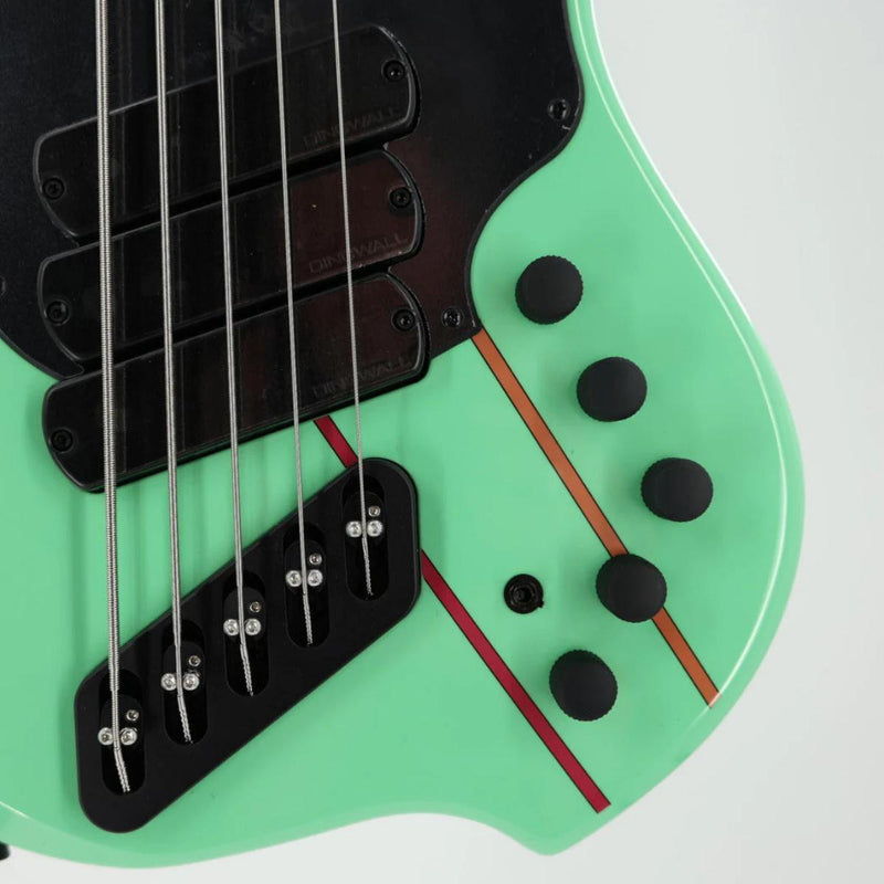 Dingwall John Taylor Signature 5 String Multi-Scale Bass w/ Padded Gig Bag - Seafoam Green