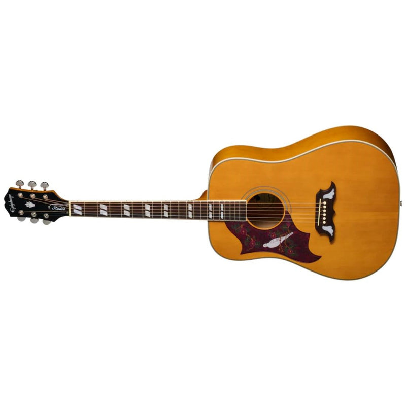 Epiphone Dove Studio Left-Handed Acoustic-Electric Guitar w/ Gig Bag - Antique Natural
