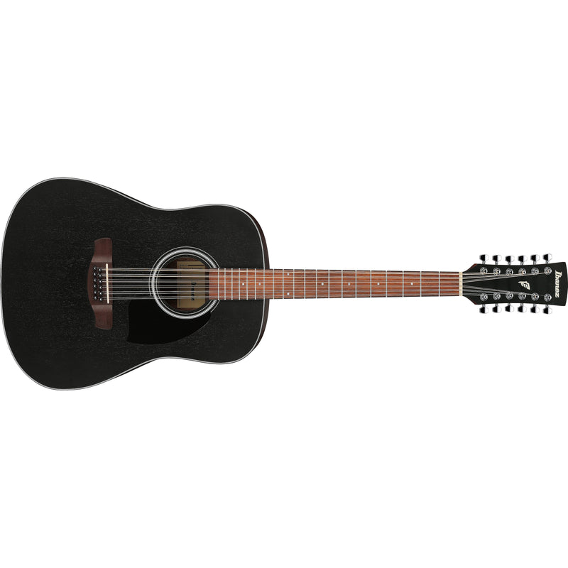 Ibanez PF5412 Acoustic 12-String Guitar - Weathered Black Open Pore Top