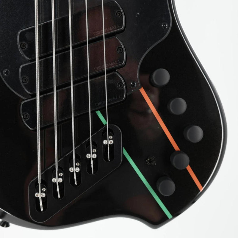 Dingwall John Taylor Signature 5 String Multi-Scale Bass w/ Padded Gig Bag - Metallic Black