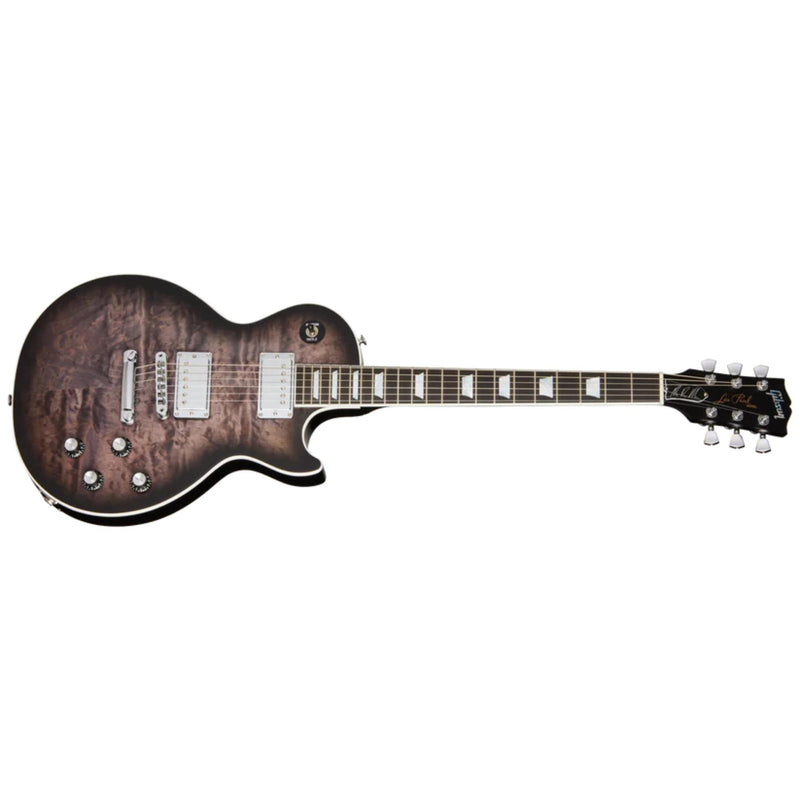 Gibson Mark Morton Signature Les Paul Modern Quilt Guitar w/ Hardshell Case- Translucent Ebony Burst Satin