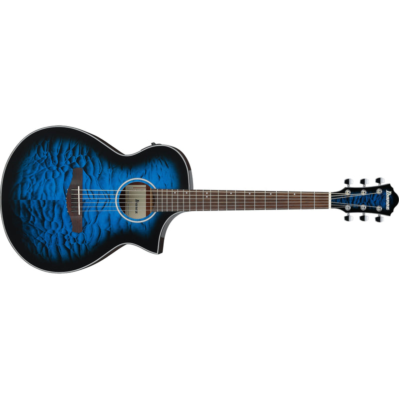 Ibanez AEWC16QA Acoustic-Electric Guitar -  Transparent Blue Sunburst