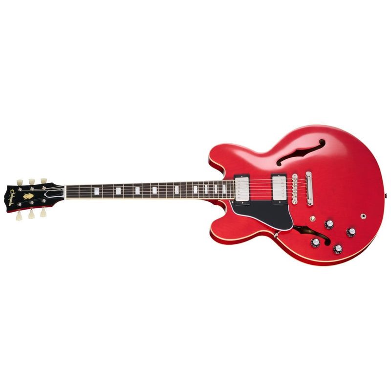 Epiphone 1962 ES-335 Reissue Left-Handed Inspired by Gibson Custom Semi-Hollow Guitar w/ Hardshell Case - Sixties Cherry