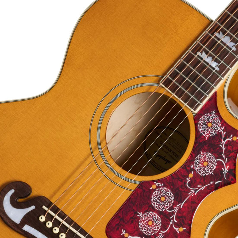 Epiphone J-200 Studio EC Acoustic-Electric Guitar w/ Gig Bag - Antique Natural