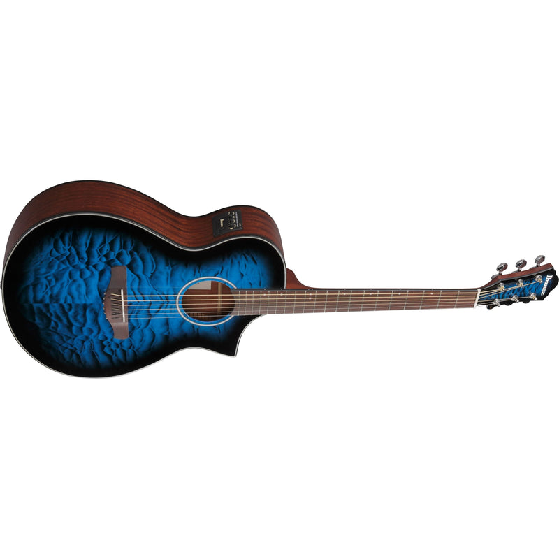 Ibanez AEWC16QA Acoustic-Electric Guitar -  Transparent Blue Sunburst