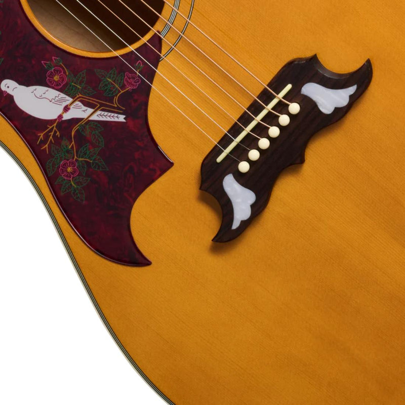 Epiphone Dove Studio Left-Handed Acoustic-Electric Guitar w/ Gig Bag - Antique Natural