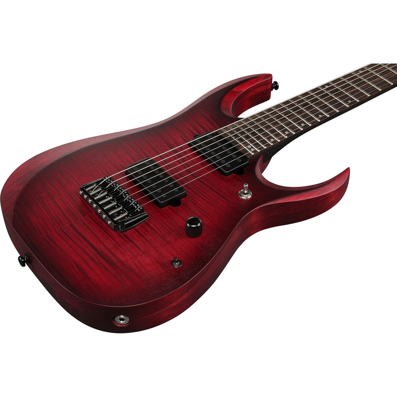 Ibanez RGD721FA RGD 7-String Guitar w/ Dimarzio Pickups  - Stained Wine Red Bust Flat