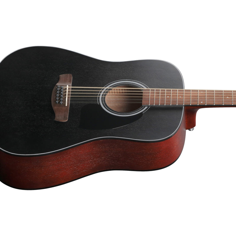 Ibanez PF5412 Acoustic 12-String Guitar - Weathered Black Open Pore Top
