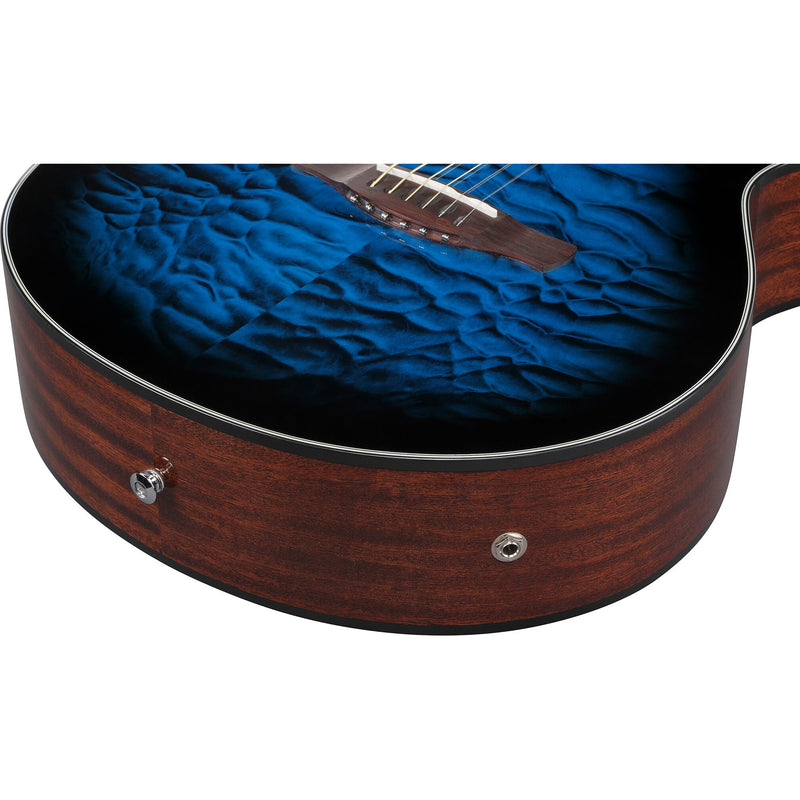 Ibanez AEWC16QA Acoustic-Electric Guitar -  Transparent Blue Sunburst