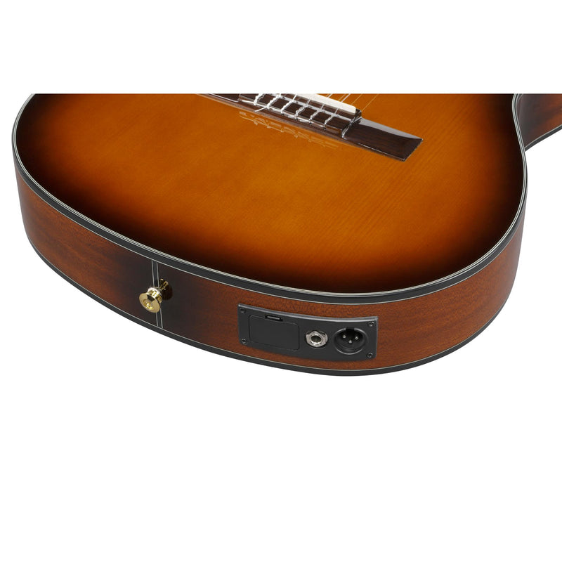 Ibanez GA35TCE Acoustic-Electric Classical Gujitar - Dark Violin Sunburst High Gloss