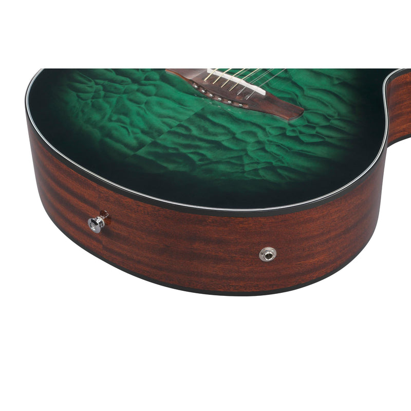 Ibanez AEWC16Q Acoustic-Electric Guitar - Trans Emerald Burst