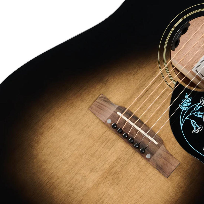 Epiphone Eric Church Signature Hummingbird Dark Studio Acoustic-Electric Guitar w/ Hardshell Case - Cobra Burst