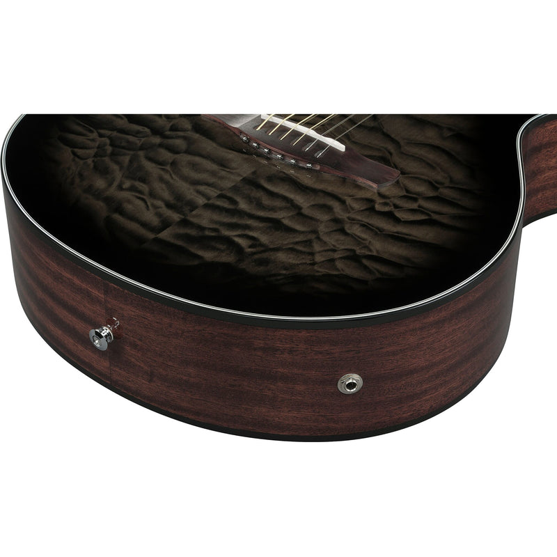 Ibanez AEWC16QA Acoustic-Electric Guitar  -  Transparent Black Sunburst