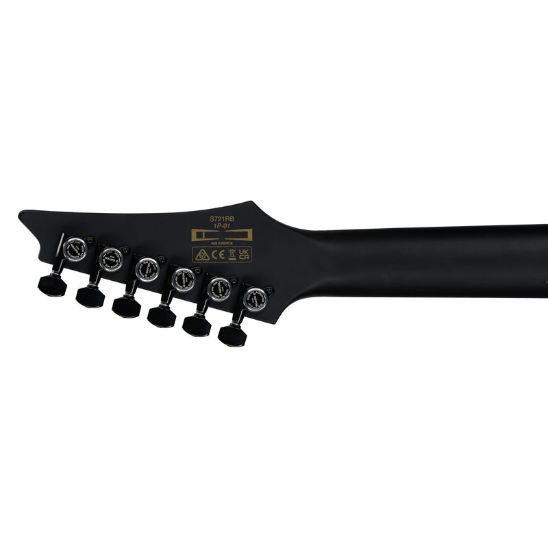 Ibanez S721RB S Iron Label Guitar w/ Dimarzio Pickups - Black Flat