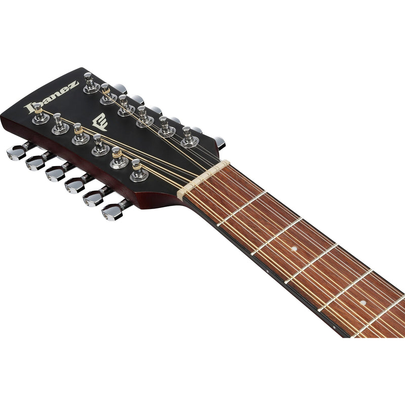 Ibanez PF5412 Acoustic 12-String Guitar - Weathered Black Open Pore Top