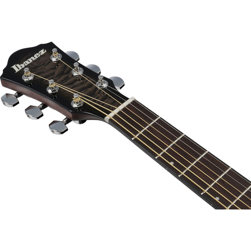 Ibanez AEWC16QA Acoustic-Electric Guitar  -  Transparent Black Sunburst