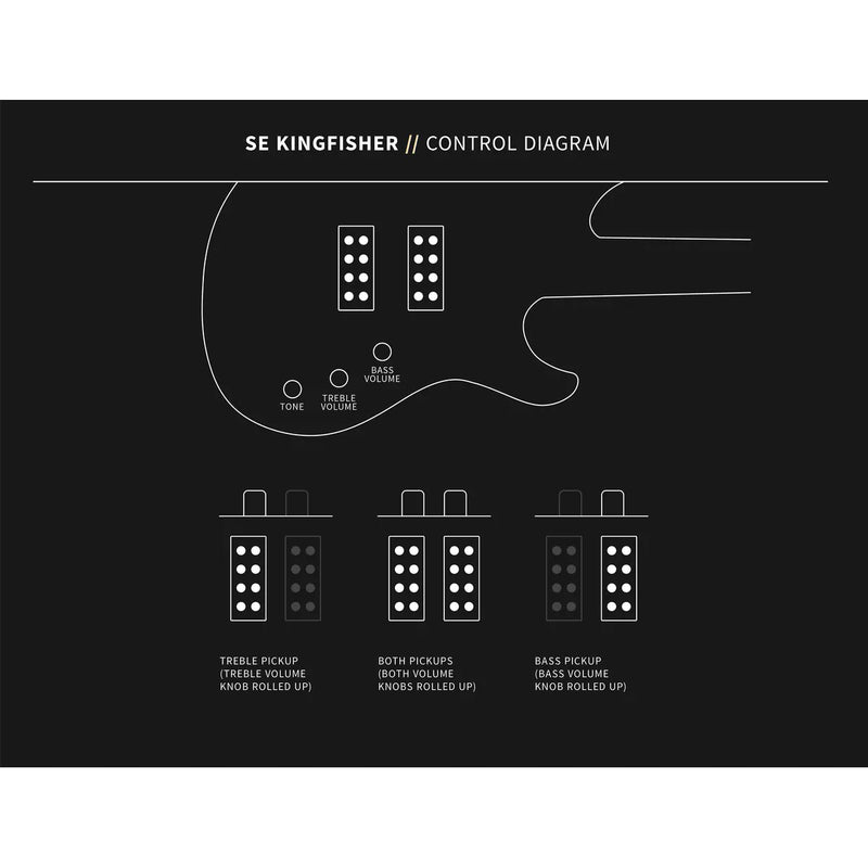 Paul Reed Smith SE Kingfisher Bass w/ Gig Bag - Faded Blue Wrap Around Burst