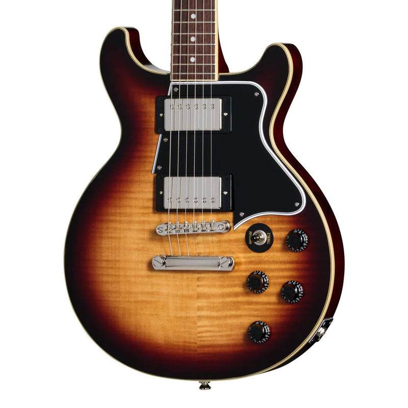 Epiphone Les Paul Special Double Cut Figured Guitar w/ Humbucker Pickups & Gig Bag - Bourbon Burst