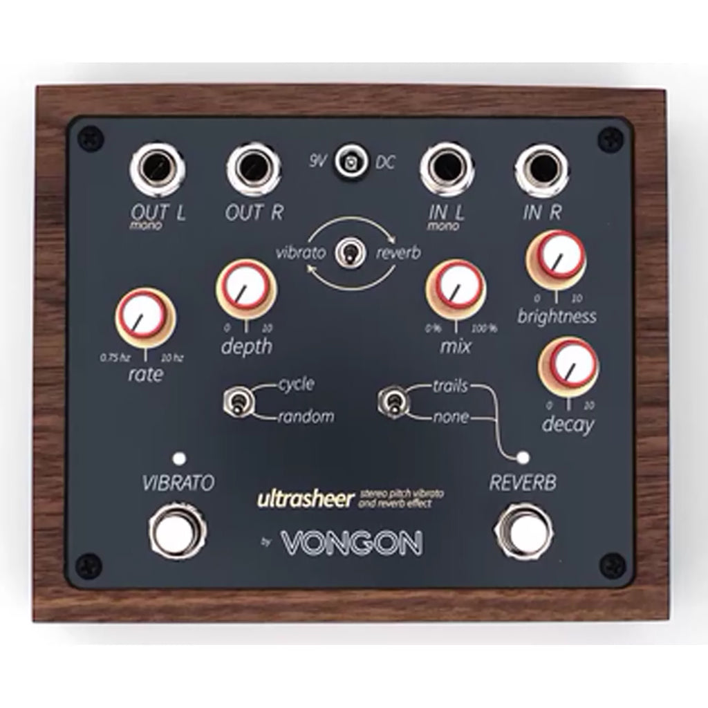 VONGON Ultrasheer Stereo Pitch Vibrato & Reverb Pedal