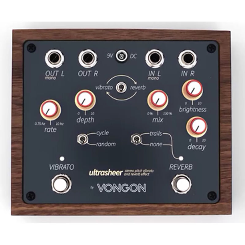 VONGON Ultrasheer Stereo Pitch Vibrato & Reverb Pedal