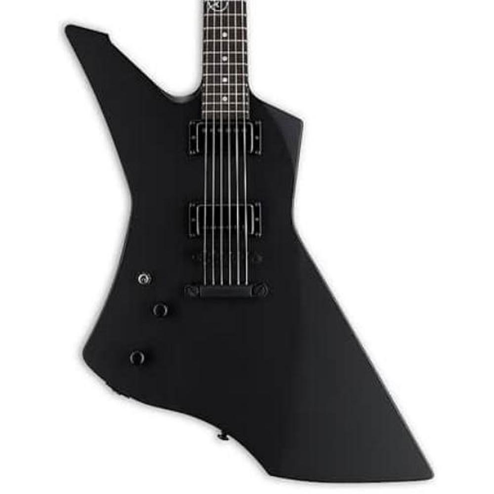 ESP LTD James Hetfield Signature Snakebyte Left-Handed Guitar w/ EMG JH Set Pickups & Hardshell Case - Black Satin
