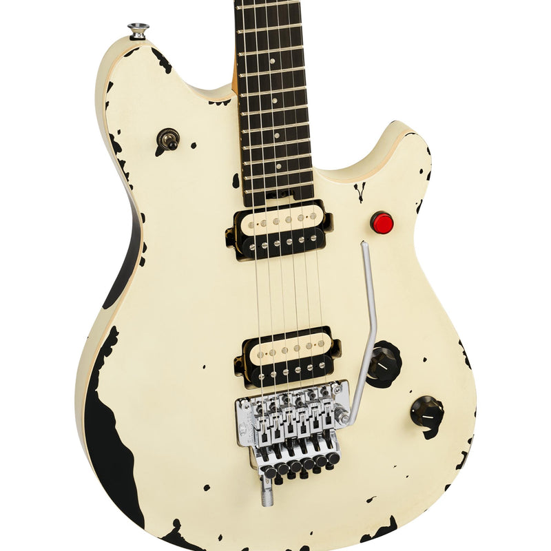 EVH Limited Edition Wolfgang Special Striped Series Guitar w/ Gig Bag - Distressed Ivory