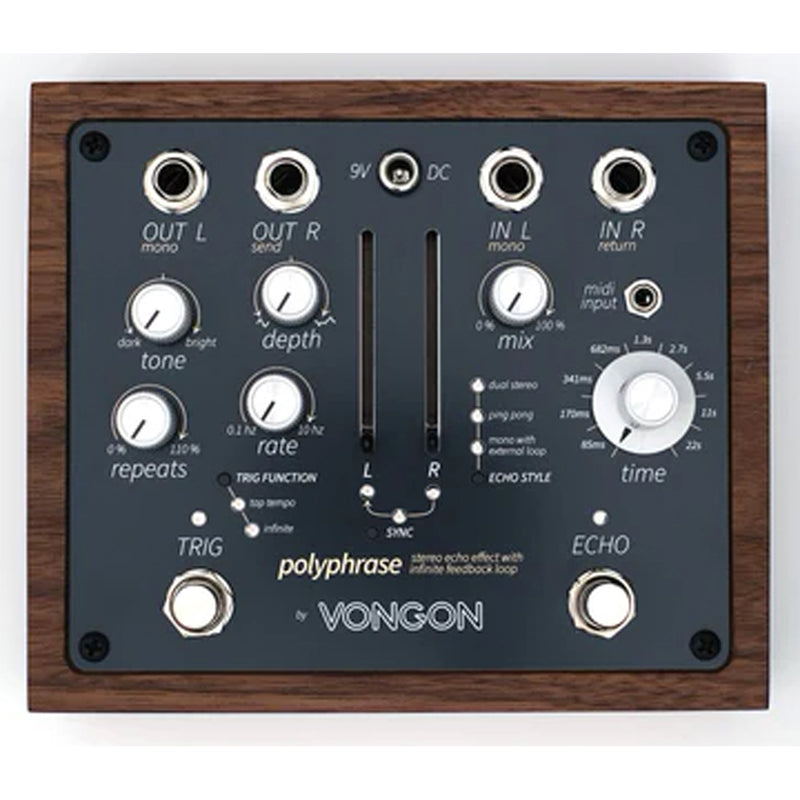 VONGON Polyphrase Stereo Echo Pedal