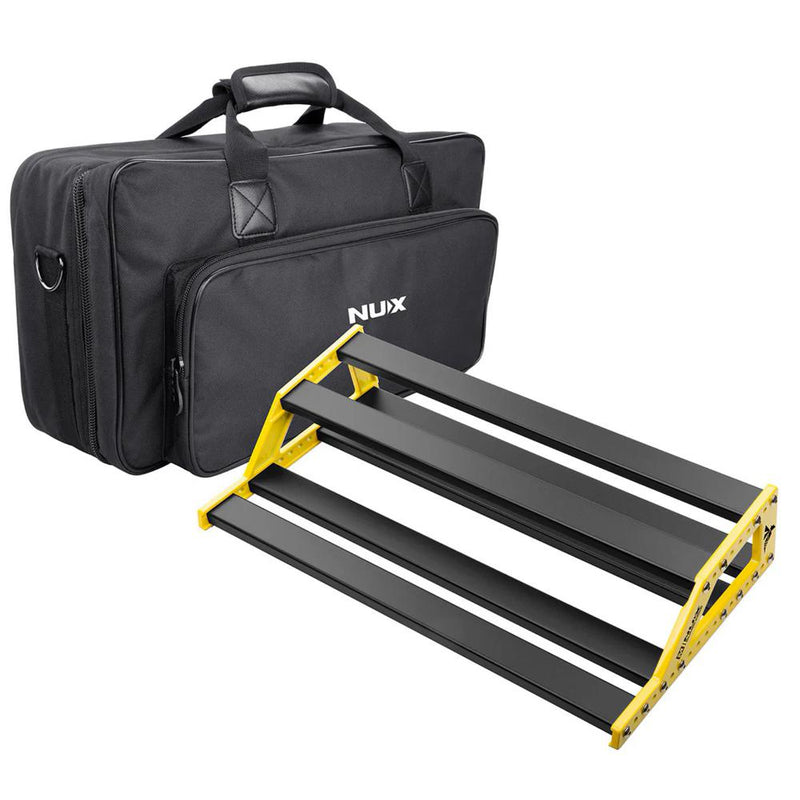 NUX NPB-M Bumblebee Customizable 2-Tier Pedal Board w/ Carry Bag - Medium
