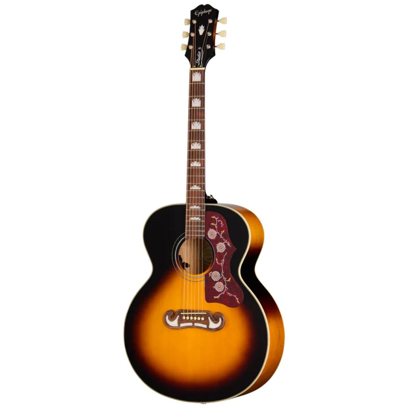 Epiphone J-200 Studio Acoustic-Electric Guitar w/ Gig Bag - Vintage Sunburst