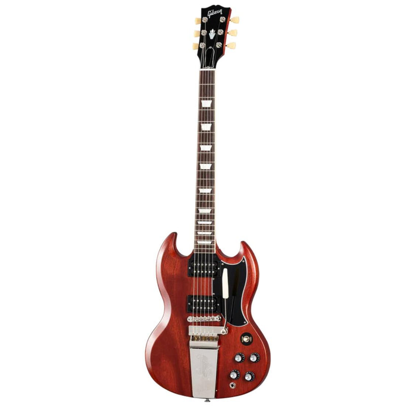 Gibson SG Standard '61 Faded Maestro Vibrola Guitar w/ Hardshell Case - Vintage Cherry Satin