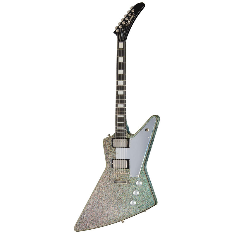Epiphone Lzzy Hale Explorer Custom Guitar w/ Hardshell Case - Black Diamond Holographic Sparkle