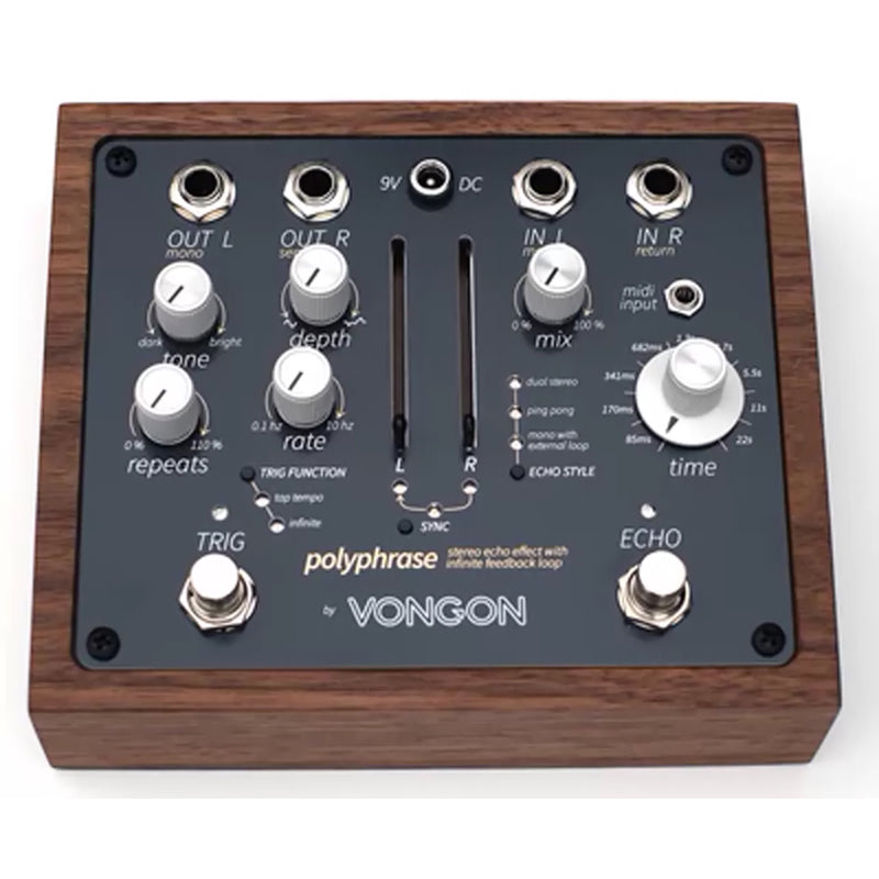 VONGON Polyphrase Stereo Echo Pedal