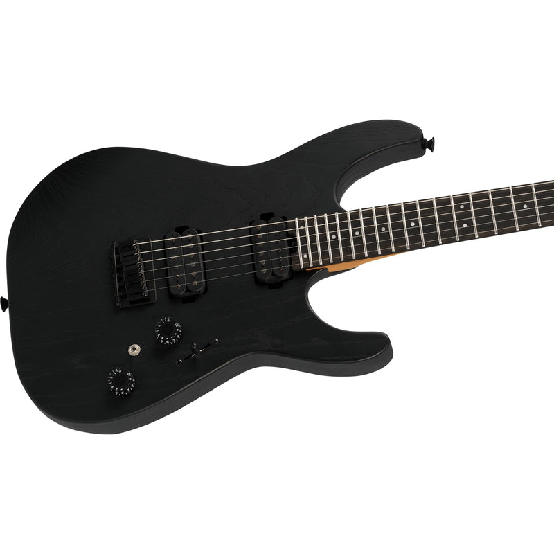 Charvel Pro-Mod Plus Dinky DK24 HH HT EB w/ Seymour Duncan Pickups & Gig Bag - Black Ash