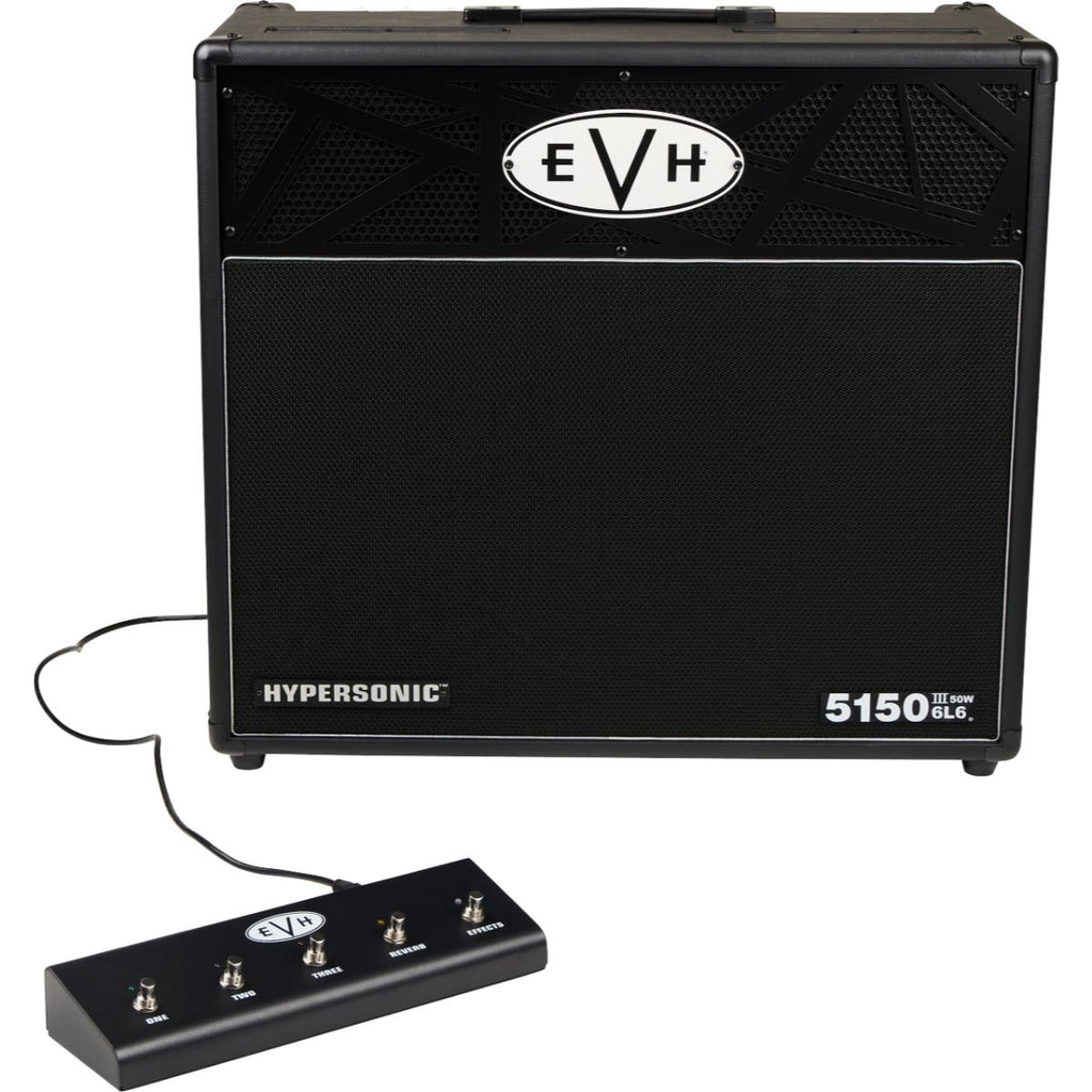 EVH 5150III Hypersonic 6L6 50 Watt 1x12" Guitar Amplifier Combo - Black