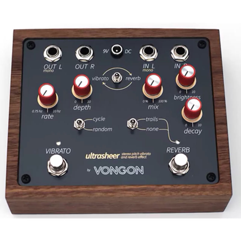 VONGON Ultrasheer Stereo Pitch Vibrato & Reverb Pedal