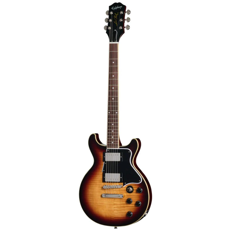 Epiphone Les Paul Special Double Cut Figured Guitar w/ Humbucker Pickups & Gig Bag - Bourbon Burst
