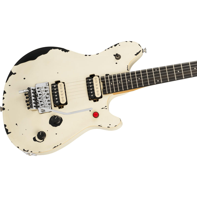 EVH Limited Edition Wolfgang Special Striped Series Guitar w/ Gig Bag - Distressed Ivory
