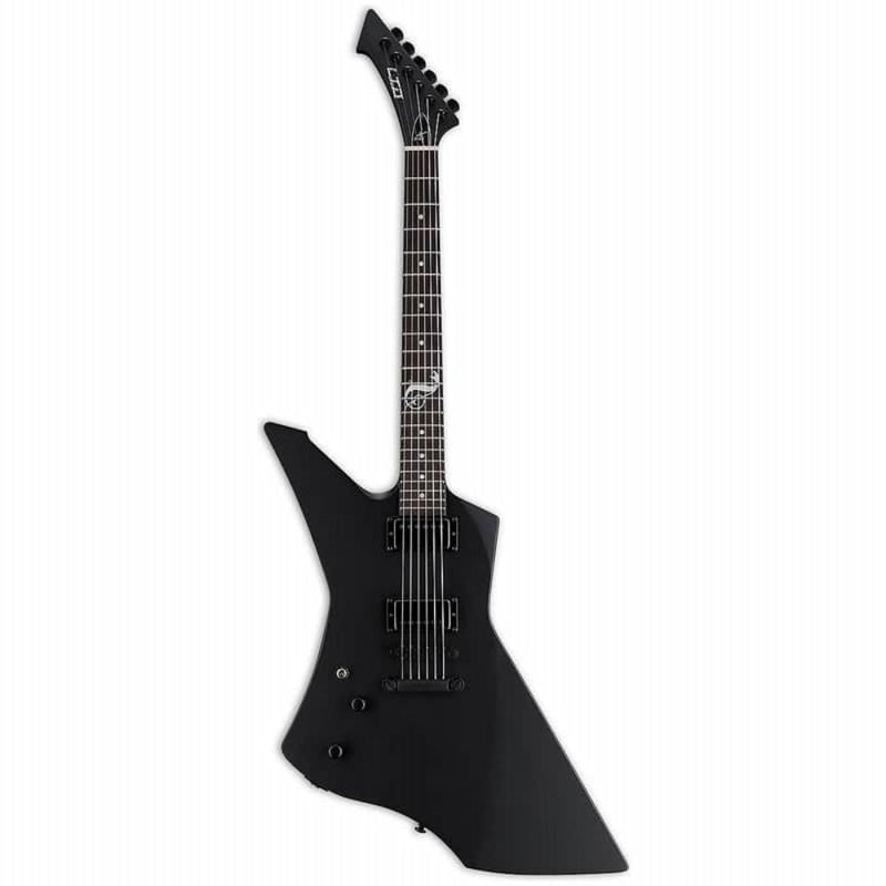 ESP LTD James Hetfield Signature Snakebyte Left-Handed Guitar w/ EMG JH Set Pickups & Hardshell Case - Black Satin