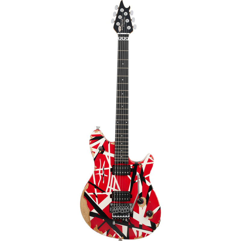 EVH Limited Edition Wolfgang Special Striped Series Guitar w/ Gig Bag - Red Black and White Aged
