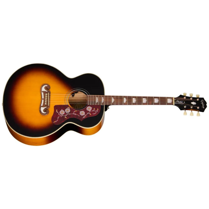 Epiphone J-200 Studio Acoustic-Electric Guitar w/ Gig Bag - Vintage Sunburst