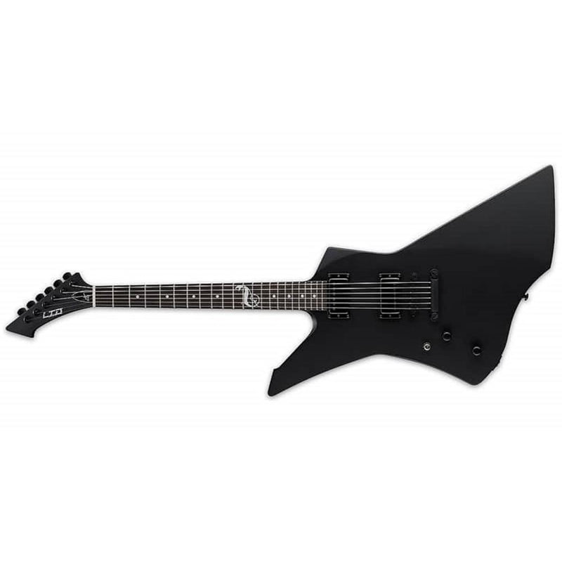 ESP LTD James Hetfield Signature Snakebyte Left-Handed Guitar w/ EMG JH Set Pickups & Hardshell Case - Black Satin