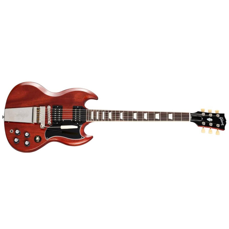 Gibson SG Standard '61 Faded Maestro Vibrola Guitar w/ Hardshell Case - Vintage Cherry Satin
