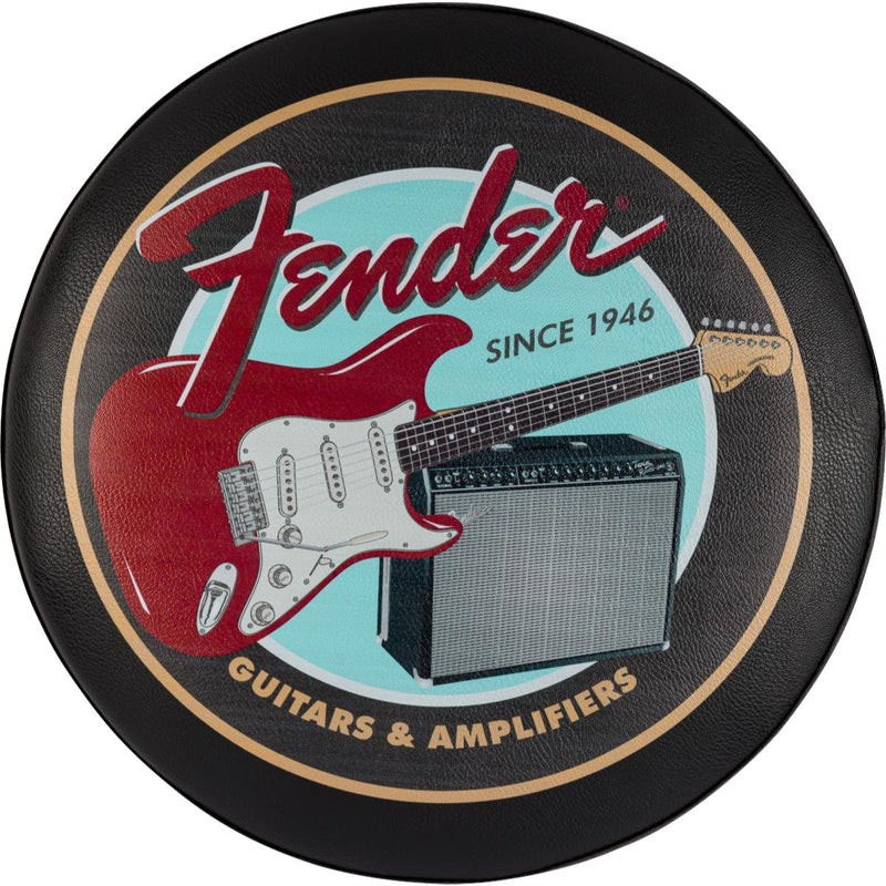 Fender Guitars & Amps Pick Pouch Barstool - Black/Black - 24in