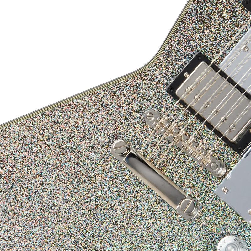 Epiphone Lzzy Hale Explorer Custom Guitar w/ Hardshell Case - Black Diamond Holographic Sparkle