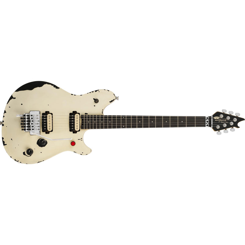 EVH Limited Edition Wolfgang Special Striped Series Guitar w/ Gig Bag - Distressed Ivory