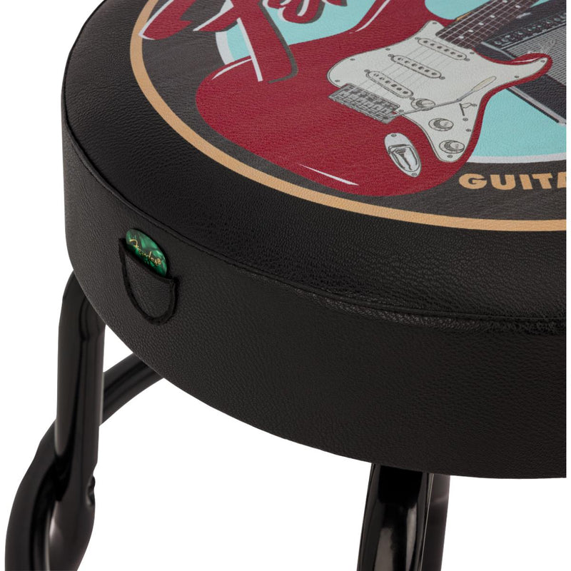 Fender Guitars & Amps Pick Pouch Barstool - Black/Black - 24in